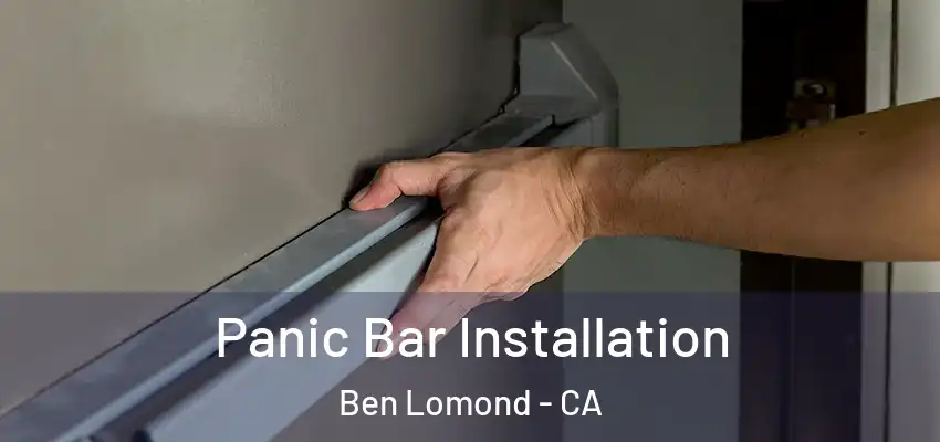 Panic Bar Installation Ben Lomond - CA